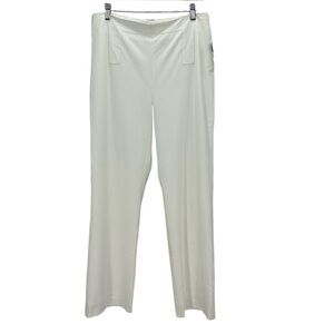 Tahari ASL Back Zipper Wide Leg Sailor Pant - Ivory - size 8